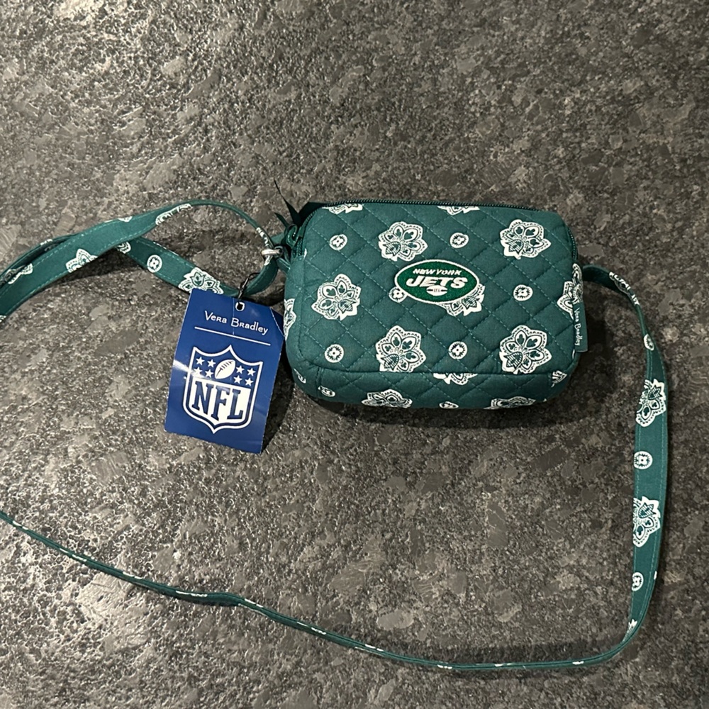 Vera Bradley x NFL collab New York Jets Satchel Cross Body bag